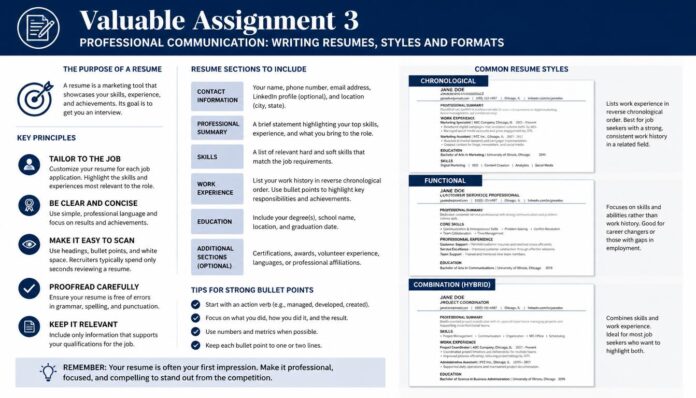 Professional Communication,Writing Resumes,Styles,Formats